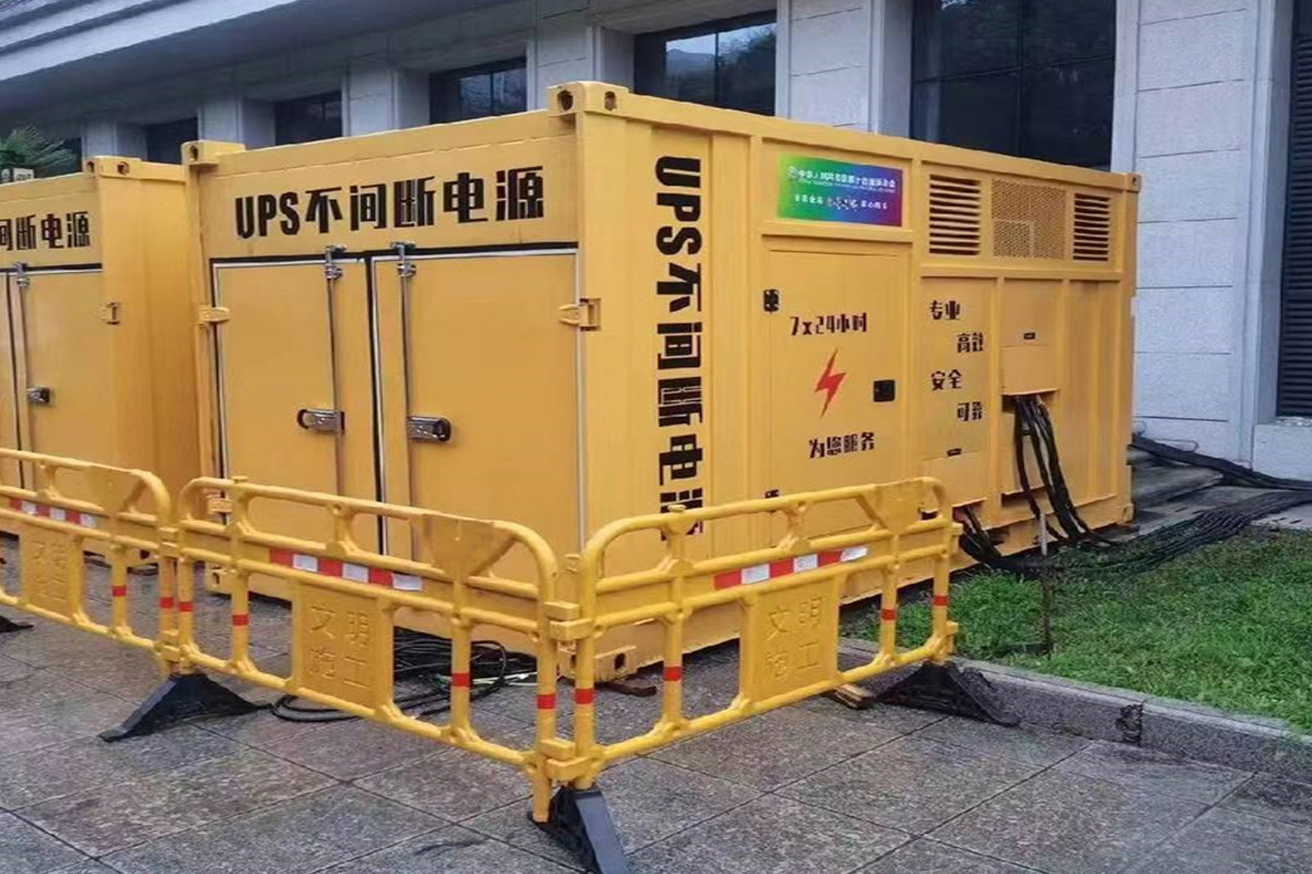 醴陵发电机租赁施工现场