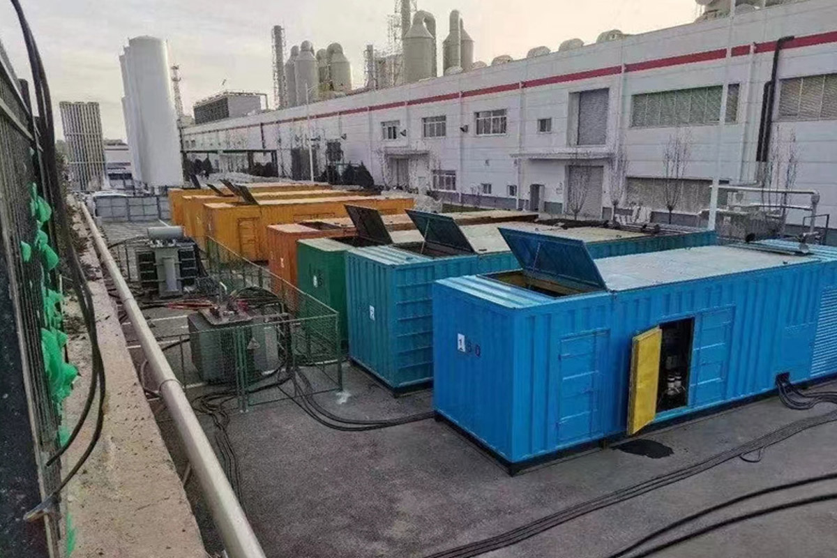 醴陵发电机租赁施工现场